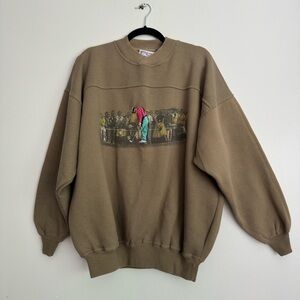 Brown Graphic Men's Sweater